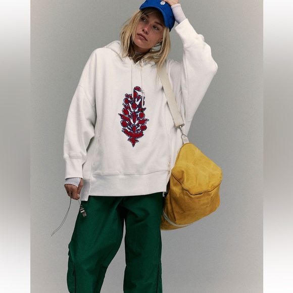 Free People Sprint To The Finish Chenille Logo Hoodie - Picture 3 of 9